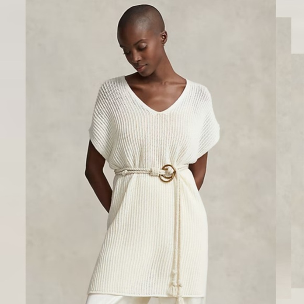 Polo Ralph Lauren Open-Stitch Merino Wool Tunic